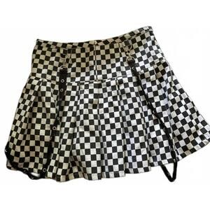 Checkered Black and White Women's Skirt